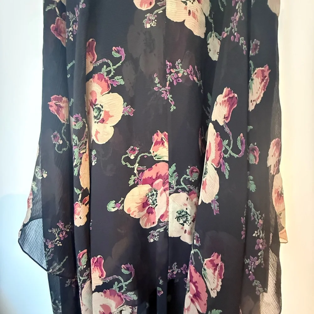 Lauren Ralph Lauren vintage silk handkerchief hem floral Skirt M - Picture 6 of 8